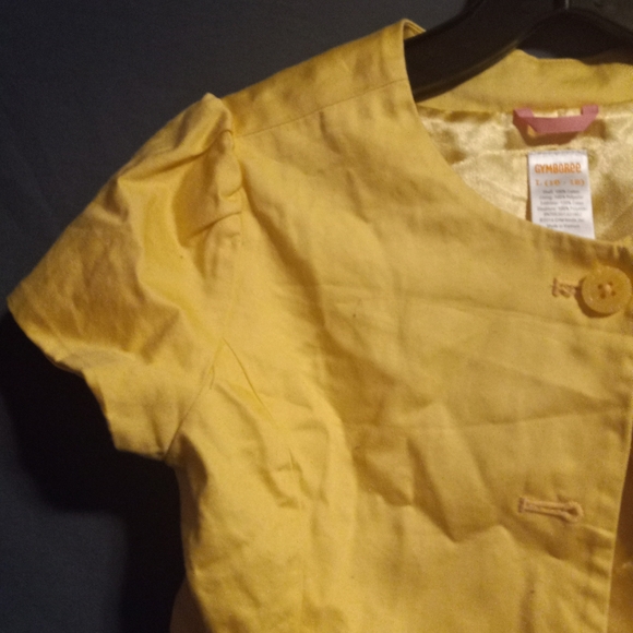 EUC Gymboree Spring Dressy Girls 10/12  Yellow Cropped Jacket - Picture 3 of 8